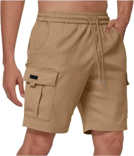 Cargo Shorts for Men Casual 2025 Summer Outdoor Workout Short Pants Trendy Elastic Waist Lightweight Work Shorts