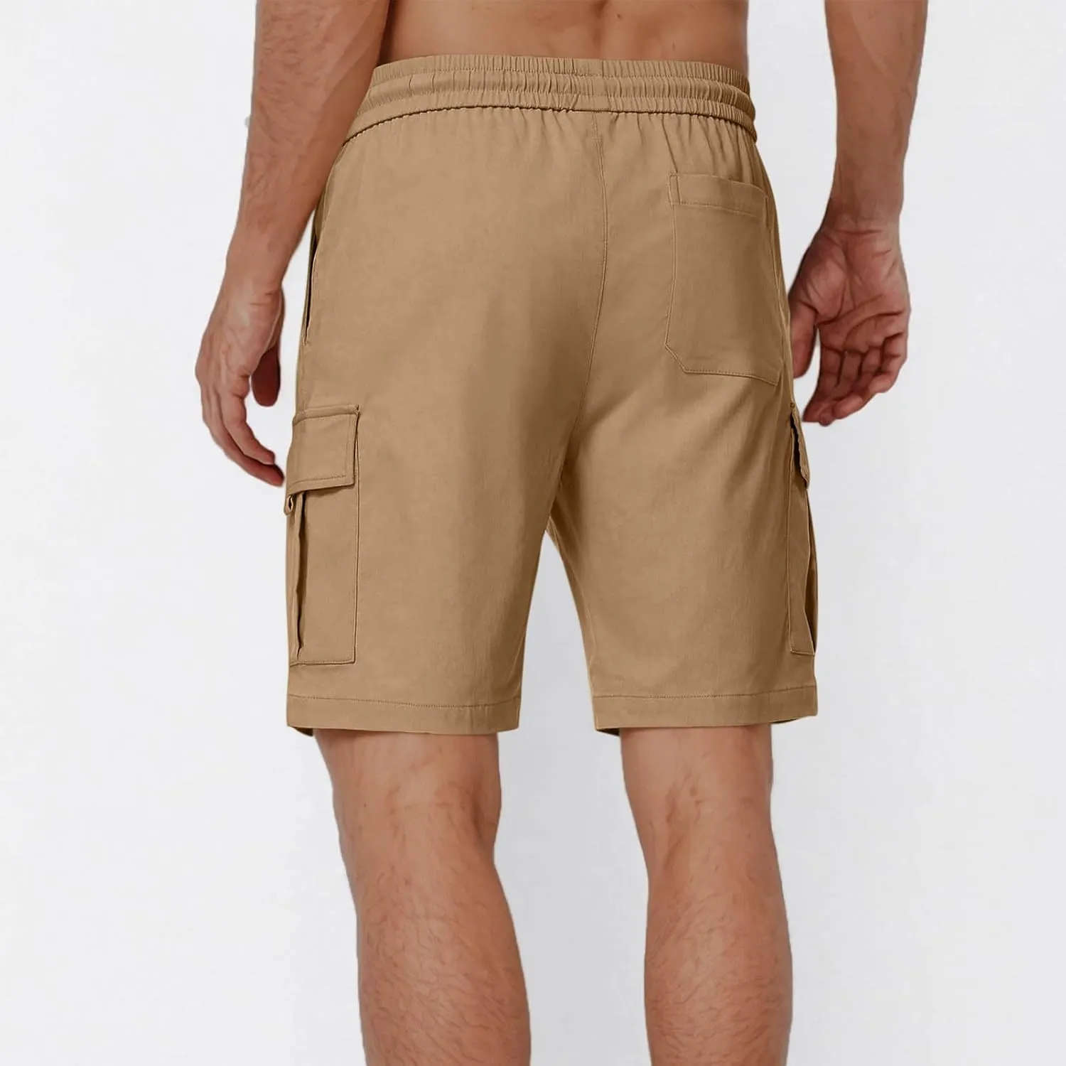 Cargo Shorts for Men Casual 2025 Summer Outdoor Workout Short Pants Trendy Elastic Waist Lightweight Work Shorts