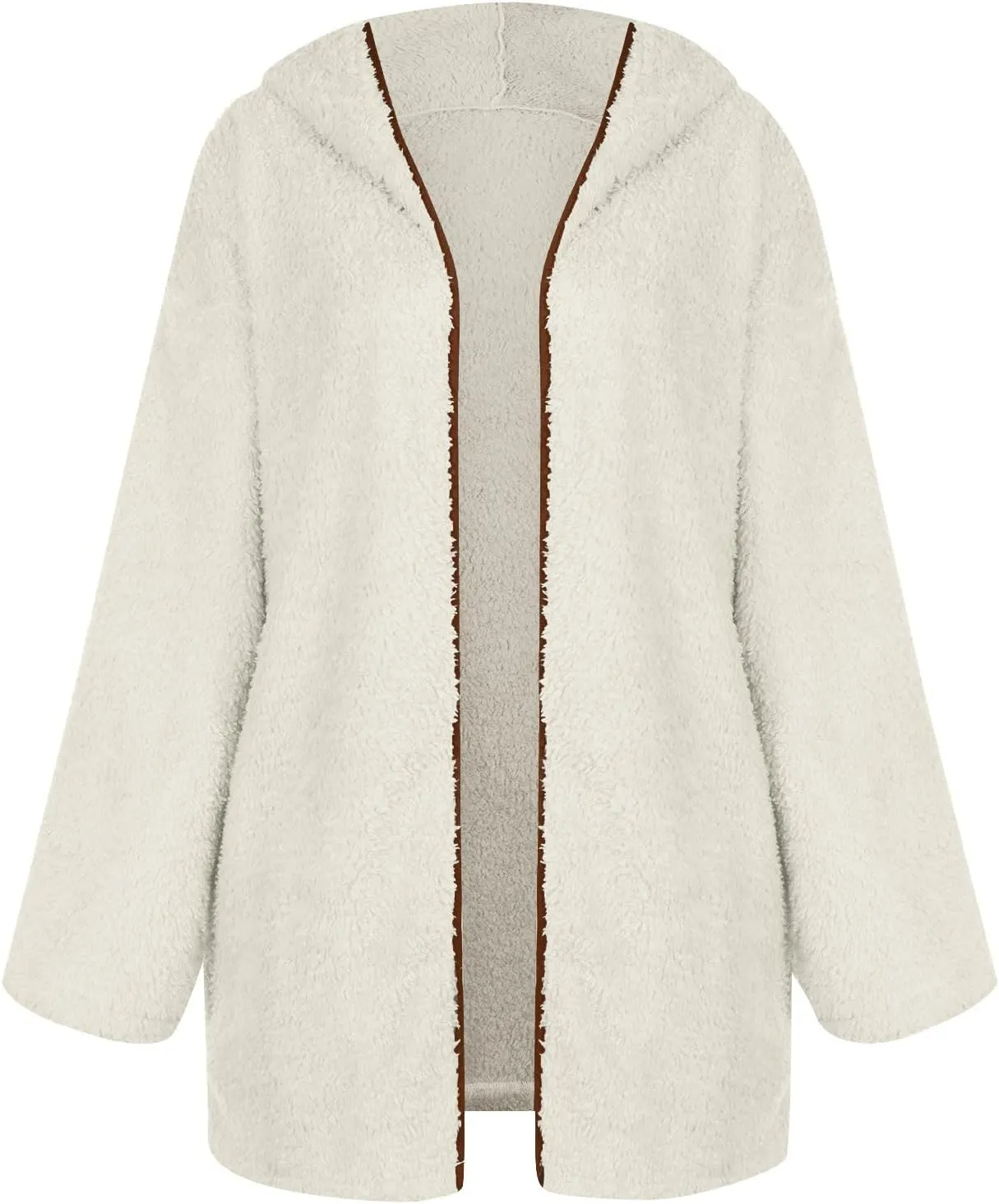 ChicCrate Women's Winter Coat 2025 Sherpa Fleece Shearling Trendy Jackets Warm Clothes Oversized Open Front Cardigan Outwear