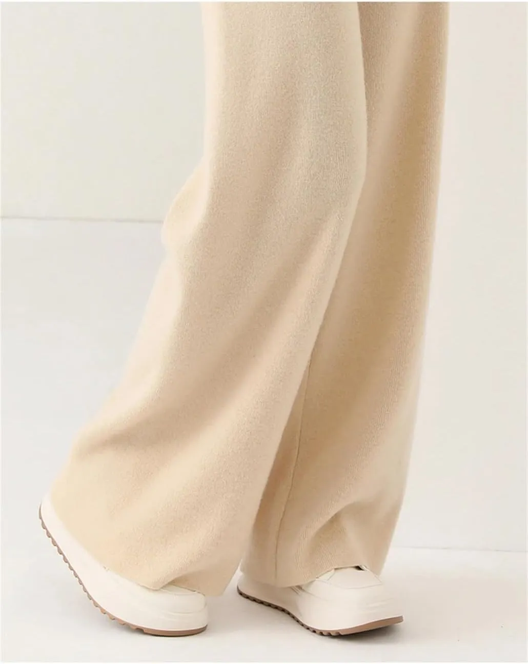 DBFBDTU Wool Wide Leg Pants Women's High Waisted Straight Leg Floor Pants Outerwear Pants