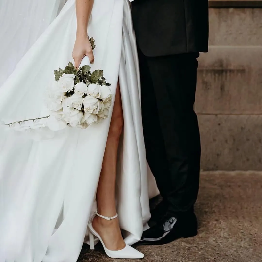 Dessiny Boho Wedding Dresses for Bride with Slit Lace Appliques Long Sleeve Mermaid Bridal Dresses for Wedding 2025 DE08