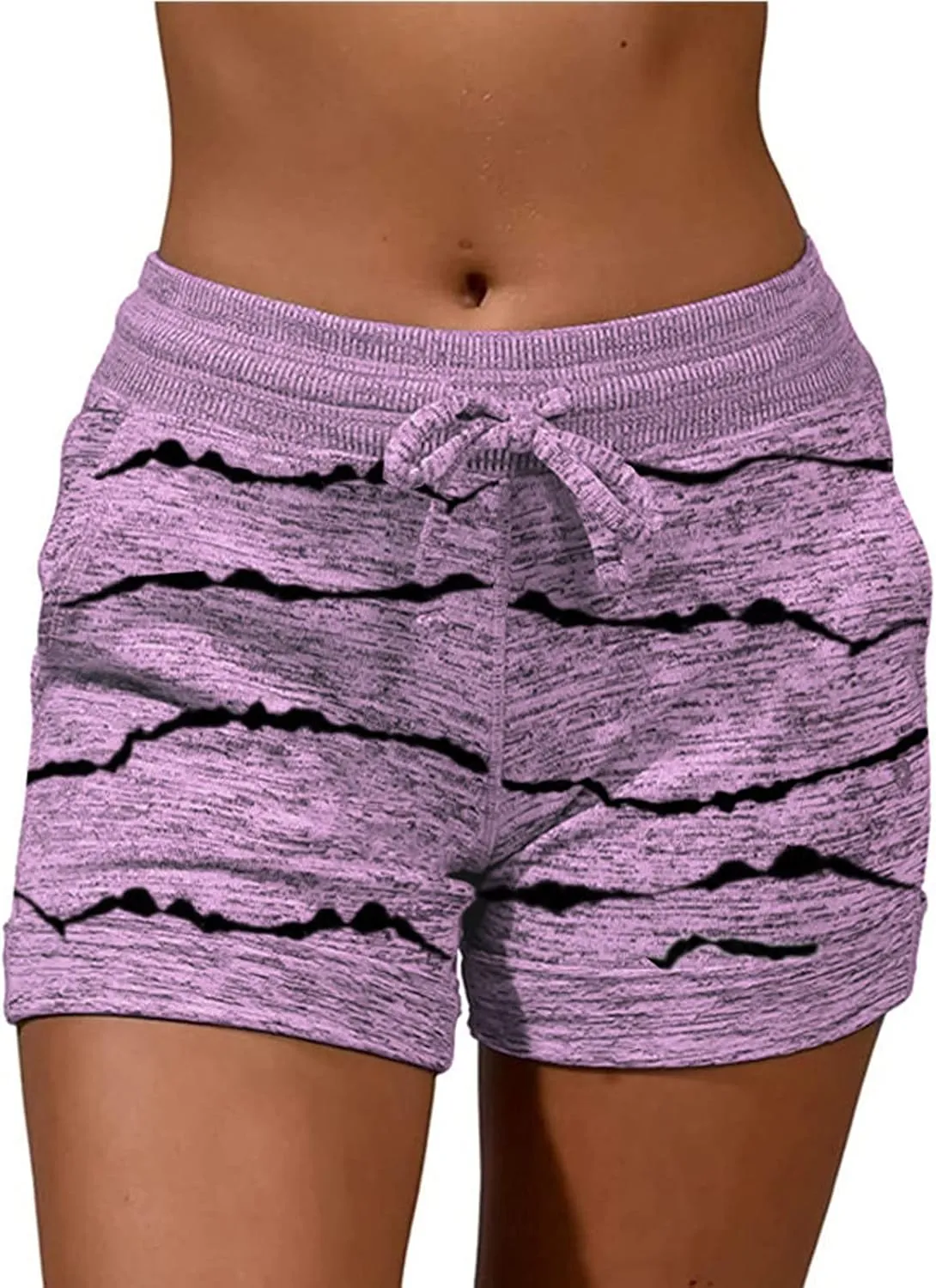 for Women Fall Summer Print Loose Fit Oversized Work Out Gym Jogger Tie Knot Pants Shorts Women 2025