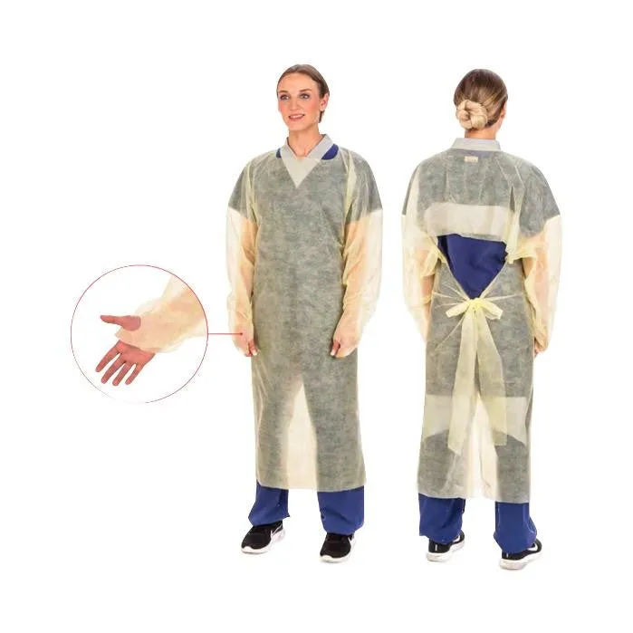 Lightweight Thumbhook Isolation Gown, Yellow, Universal