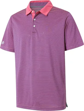 Mens Golf Polo Shirt Moisture Wicking Dry Fit Performance Athletic Short Sleeve Striped Golf Shirts for Men