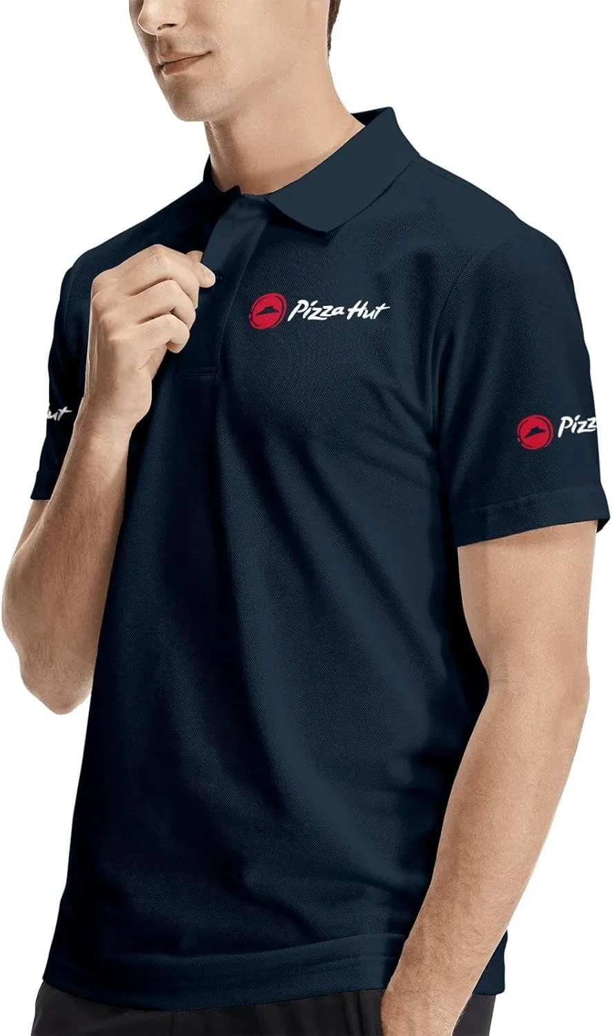 Mens Polo-Shirt T-Shirt Short Sleeve Crew Neck T Shirts for Men Work Uniform Funny Clothes