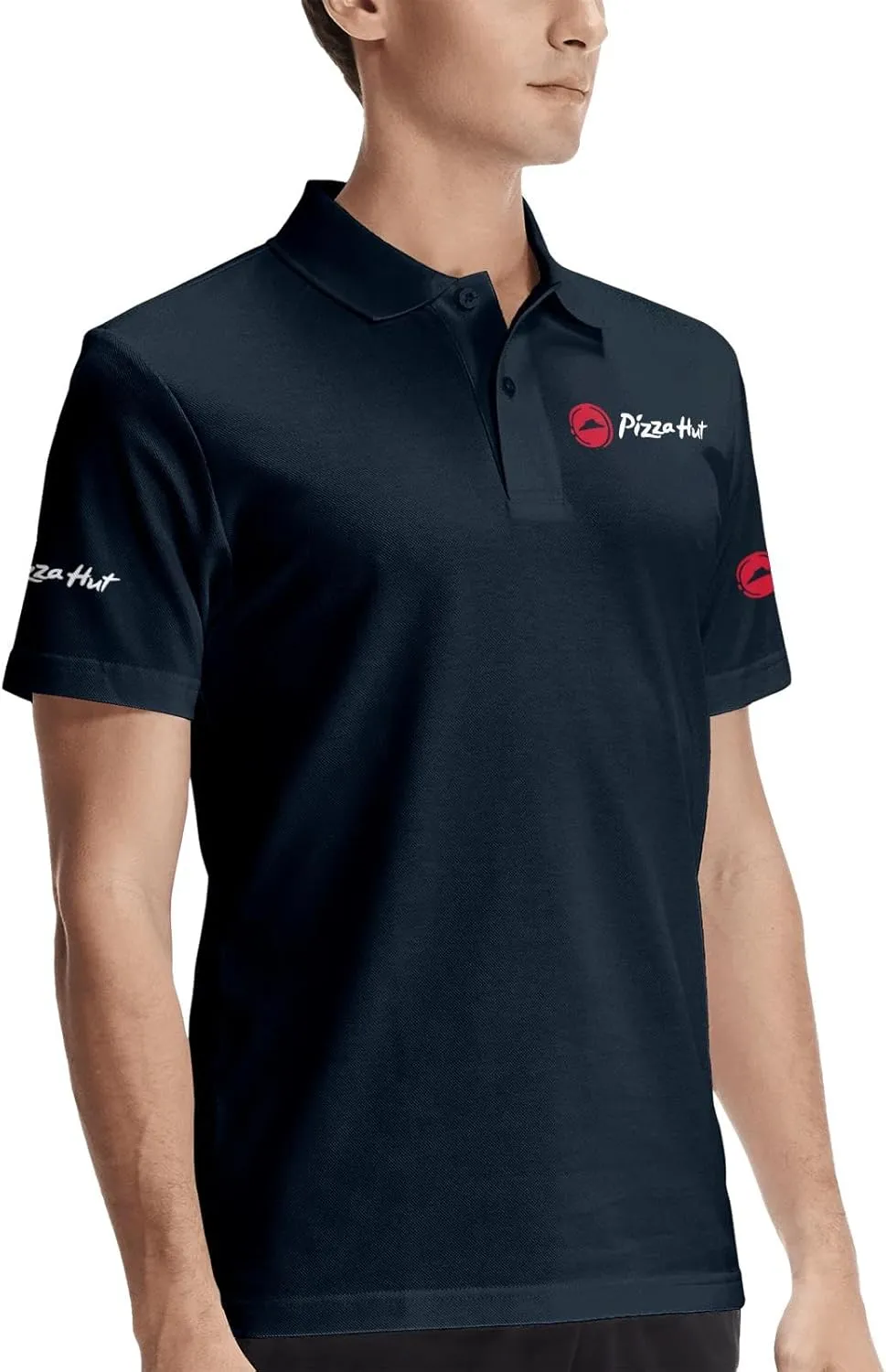 Mens Polo-Shirt T-Shirt Short Sleeve Crew Neck T Shirts for Men Work Uniform Funny Clothes