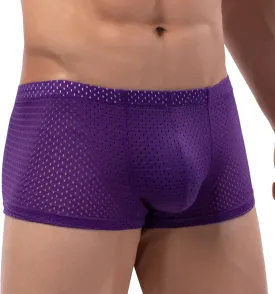 Mens Underwear Boxers Men's Solid Mesh Net Breathable Reguard Rise Pouch Boxer Briefs Sports Underpants Trunks