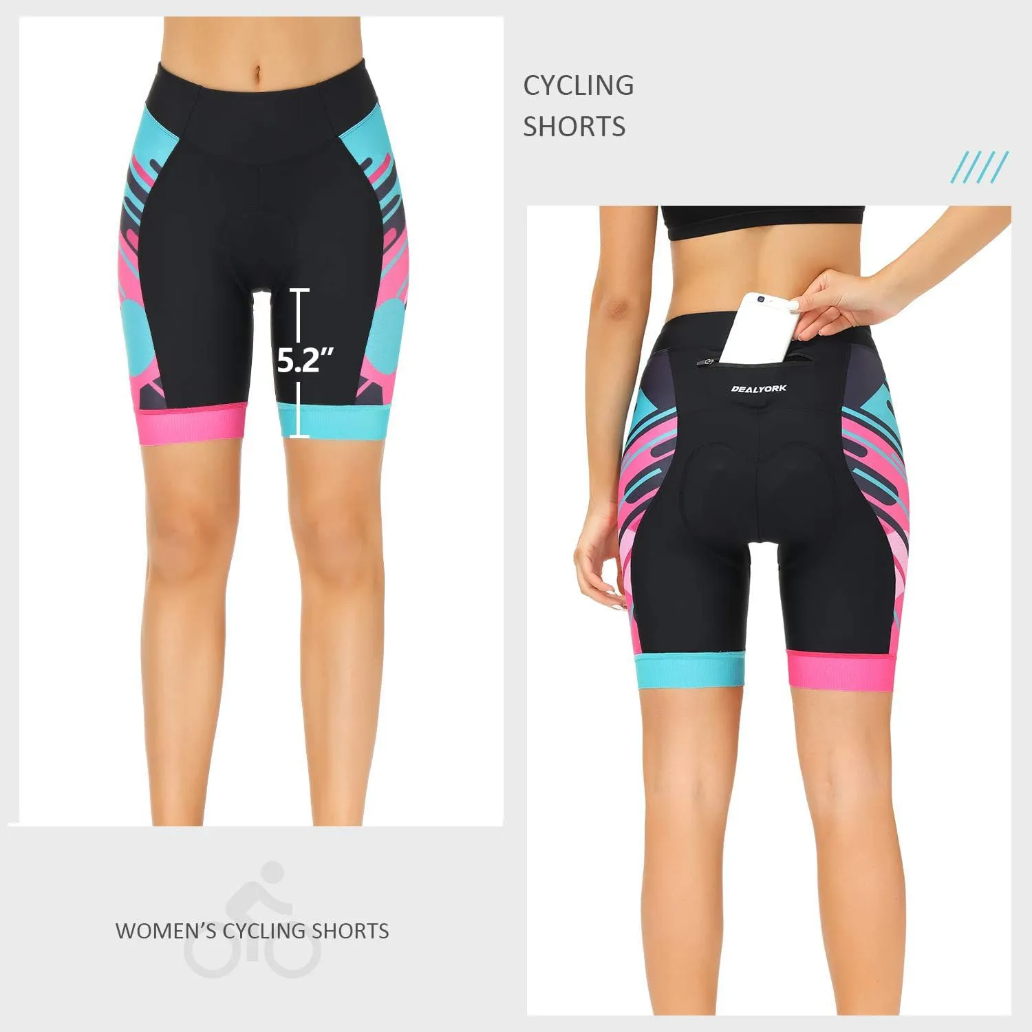 Padded Bike Shorts Women Cycling Underwear Bicycle Biking Biker Short with 4D Padding Super Lightweight Breathable