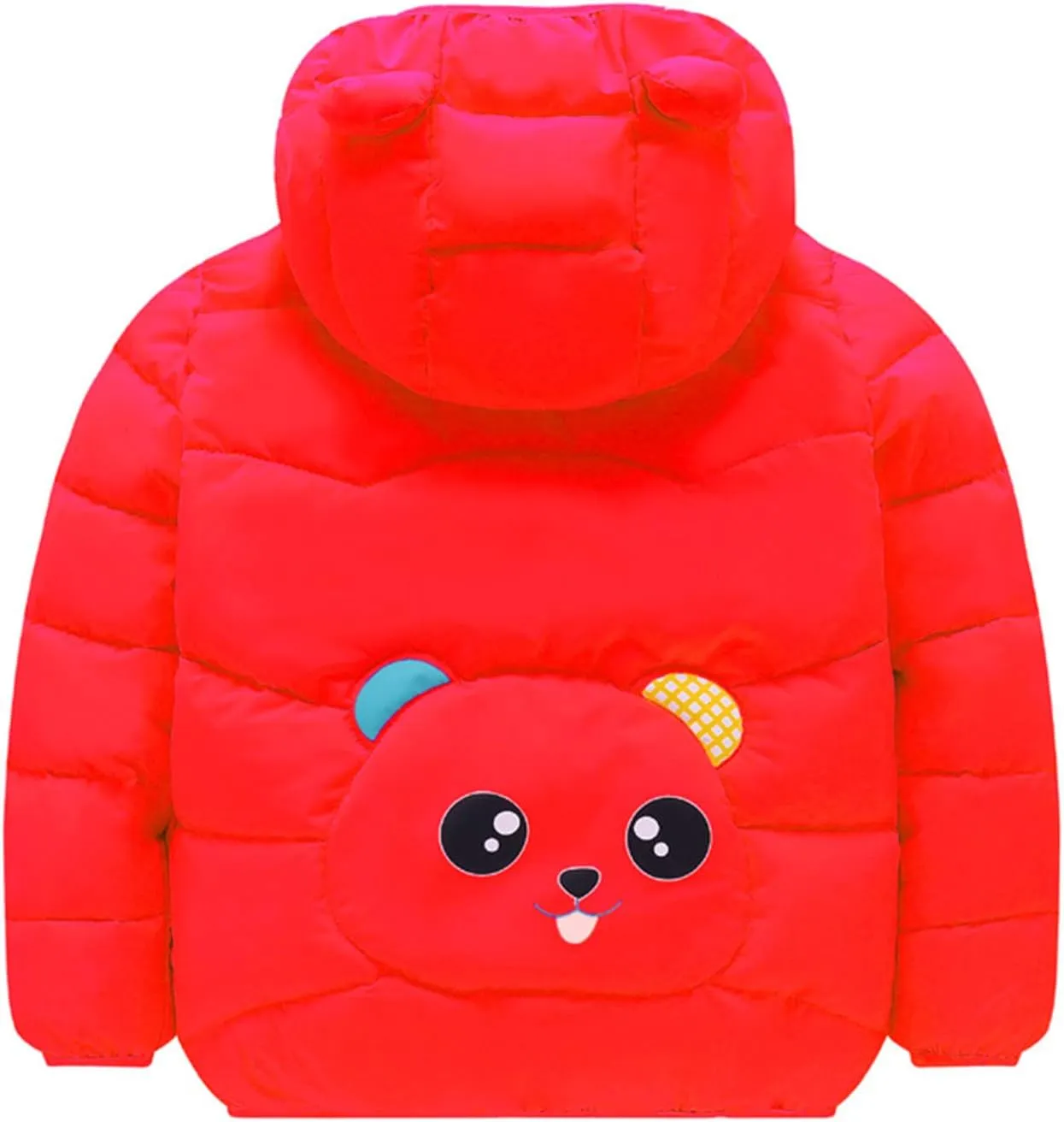 Winter Down Coats for Kids Toddler Boys Girls Cute Panda Print Light Puffer Padded Jacket Bear Hoods Baby Outerwear