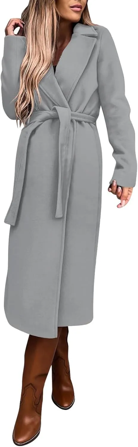 Womens Trench Coat Waterproow Jacket Loose Fitting Warm Winter Outwear Fashion Lapel Rain Trench Coat Women with