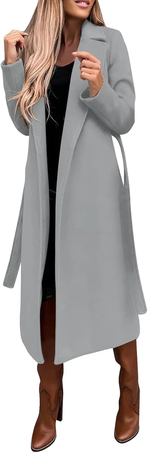 Womens Trench Coat Waterproow Jacket Loose Fitting Warm Winter Outwear Fashion Lapel Rain Trench Coat Women with