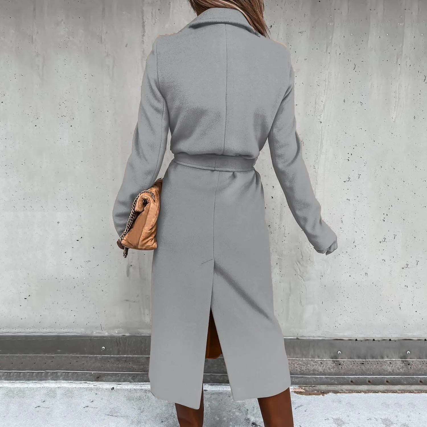 Womens Trench Coat Waterproow Jacket Loose Fitting Warm Winter Outwear Fashion Lapel Rain Trench Coat Women with