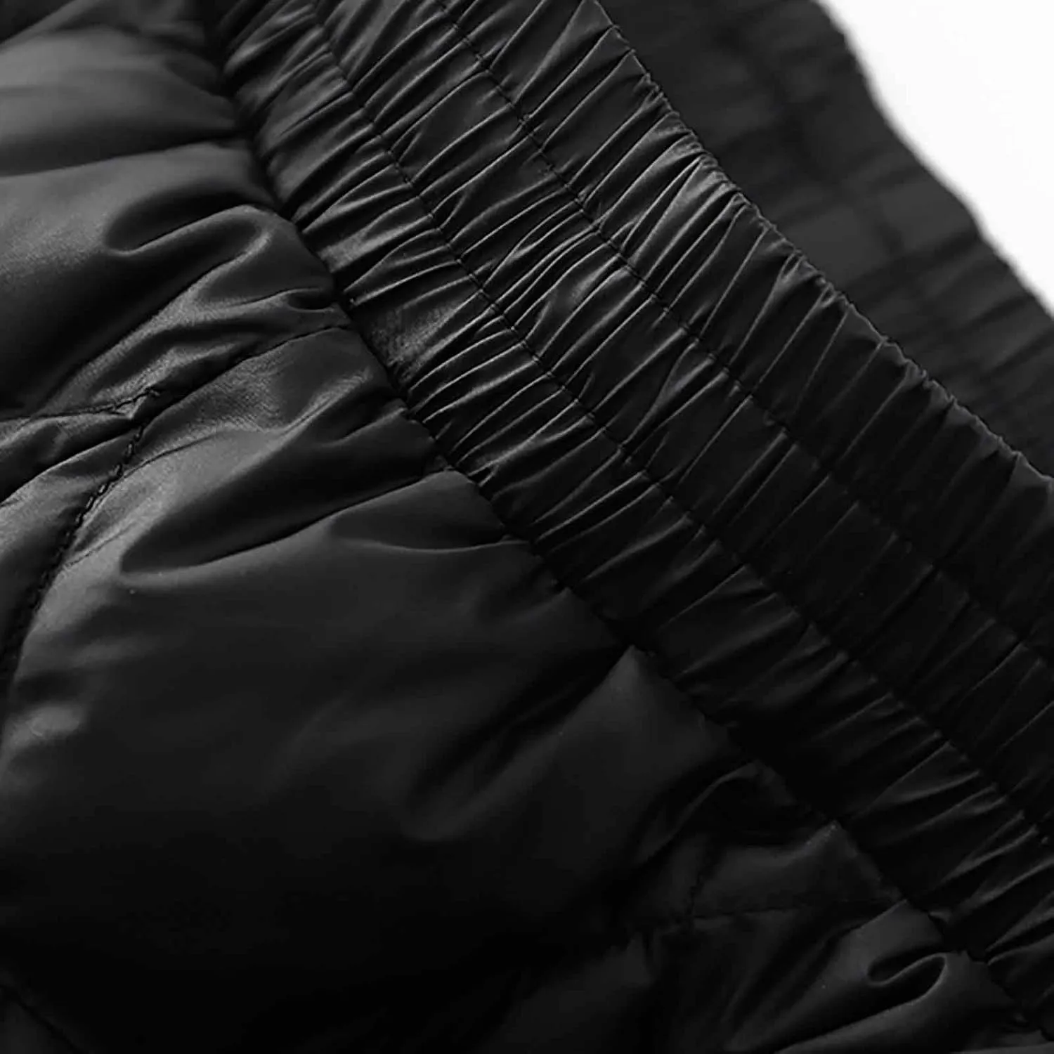 Women's Winter Warm Loose Utility Down Pants Windproof Padded Quilted Puffer Pants High Waisted Ski Snow Trousers